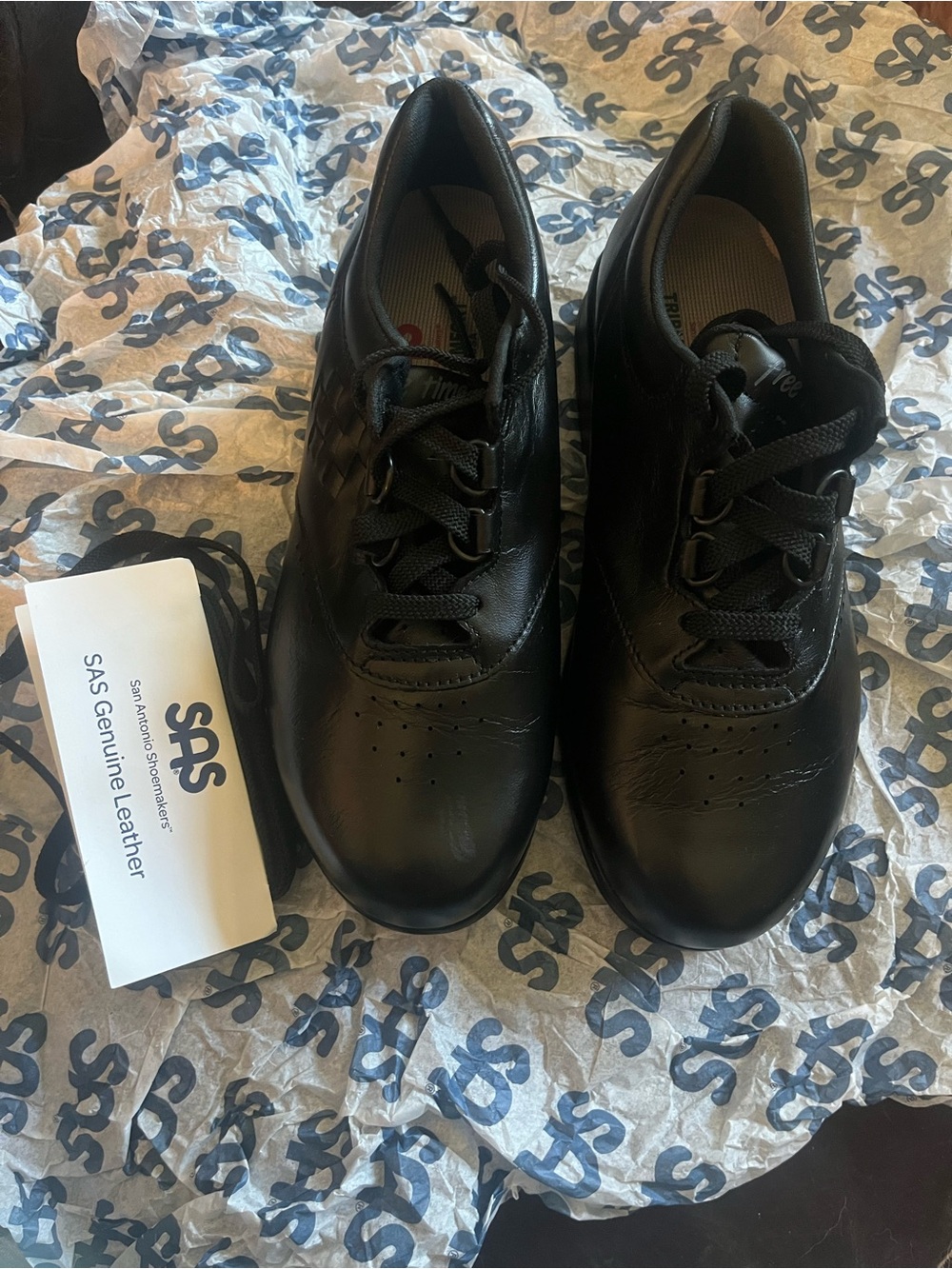 SAS Women’s Black Leather Walking Comfort Shoes
